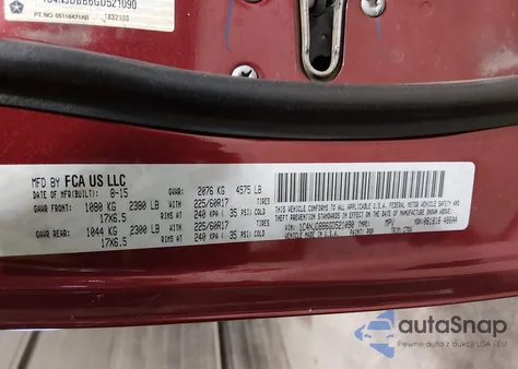 2016 Jeep Compass Sport from USA, damaged, VIN 1C4NJDBB6GD521090